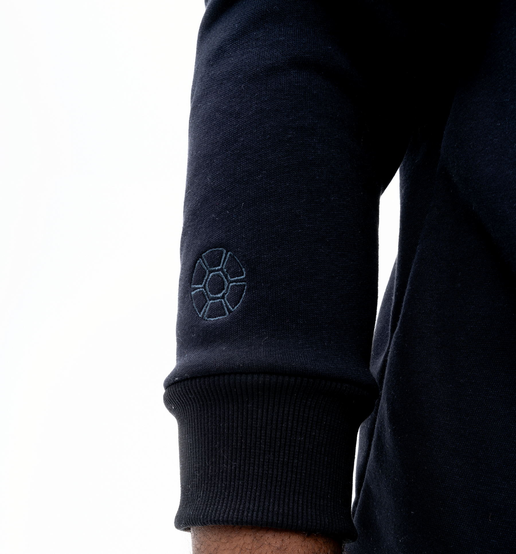 Close-up of AKANTARA Alien Print Hoodie fabric, showcasing soft and durable material