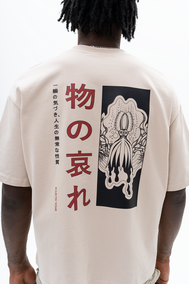 Vibrant octopus print on the front of the AKANTARA Octopus Print T-Shirt suitable for men and women